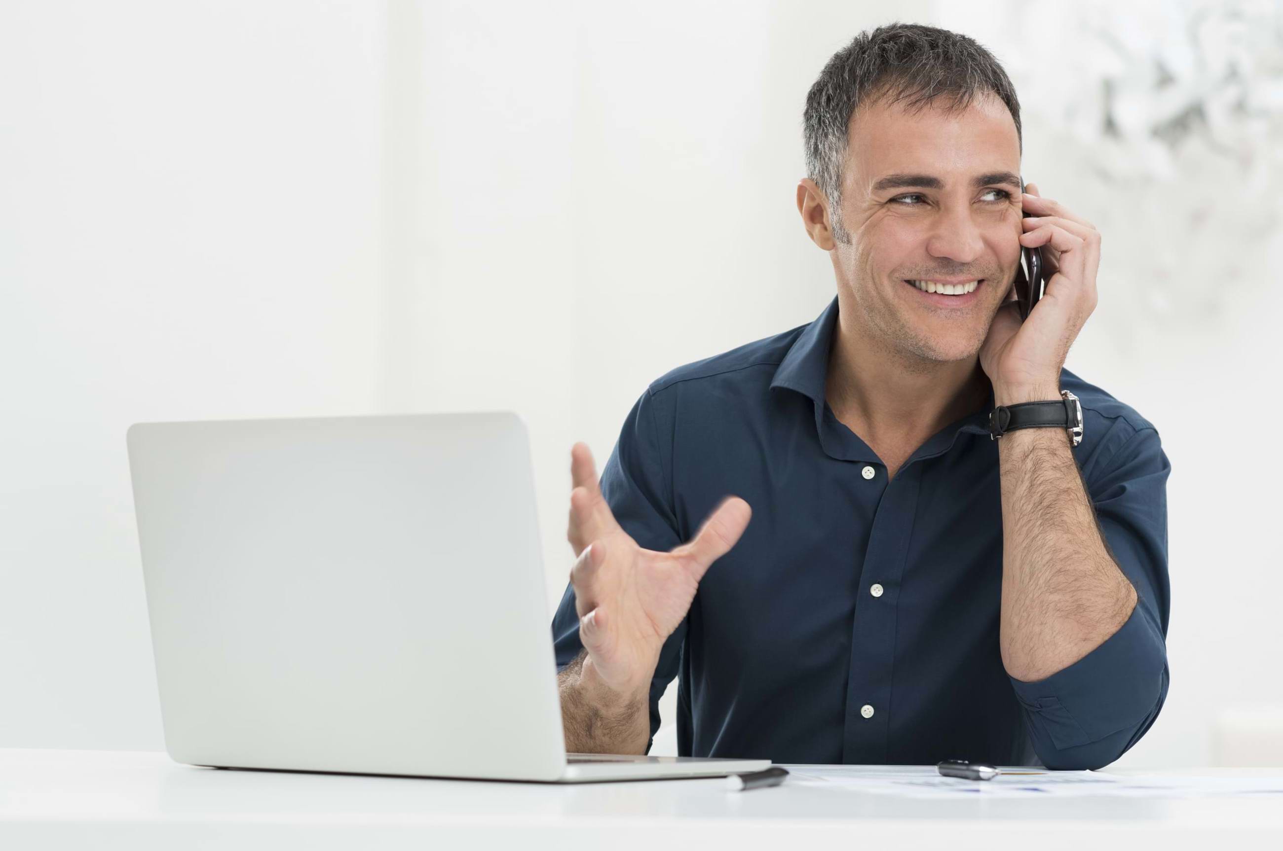 Office worker talking on the phone