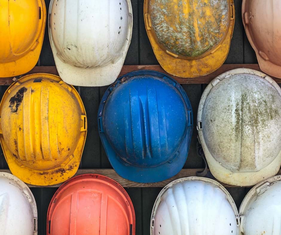 Multi-colored hardhats 