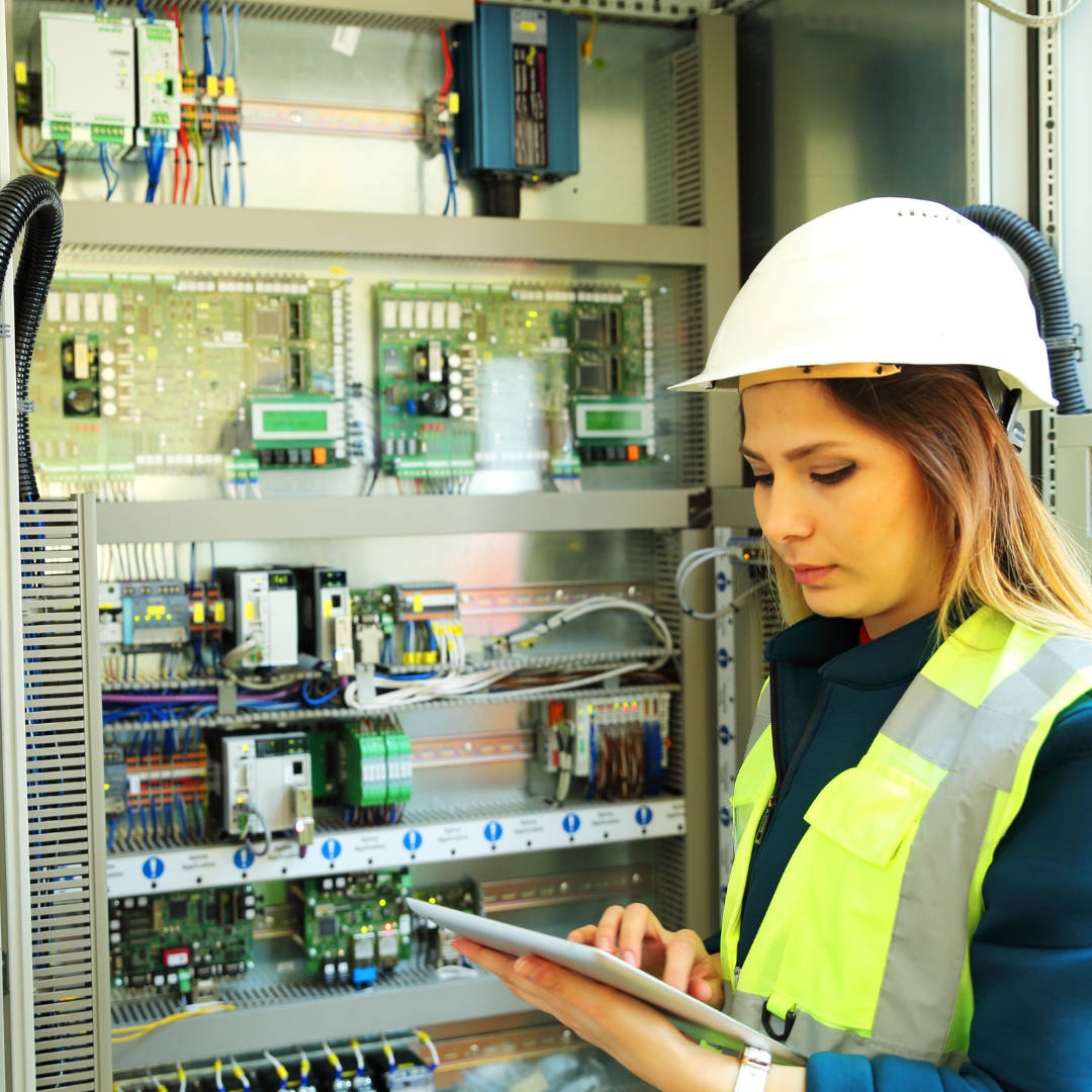 Electrician Woman Working