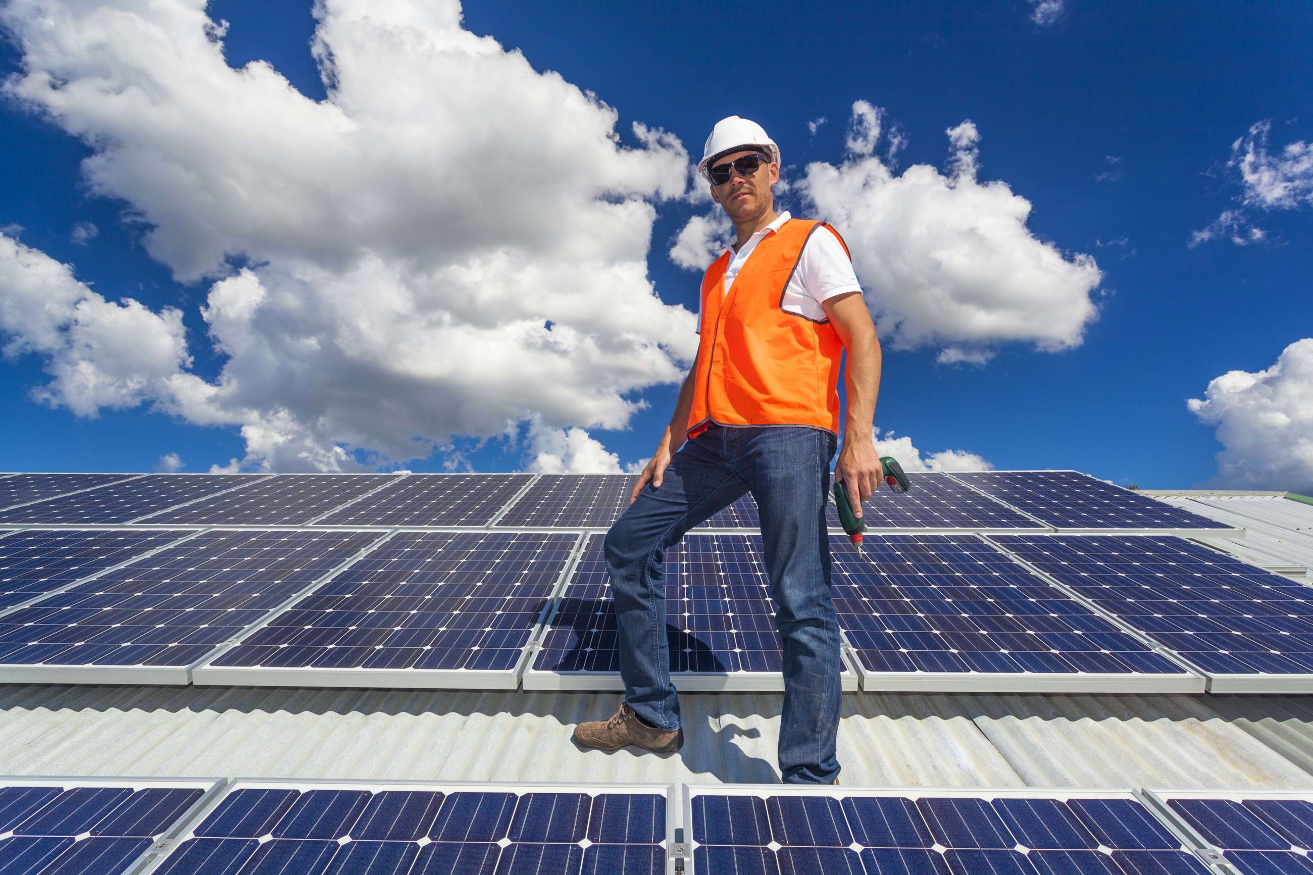 Solar Panel worker