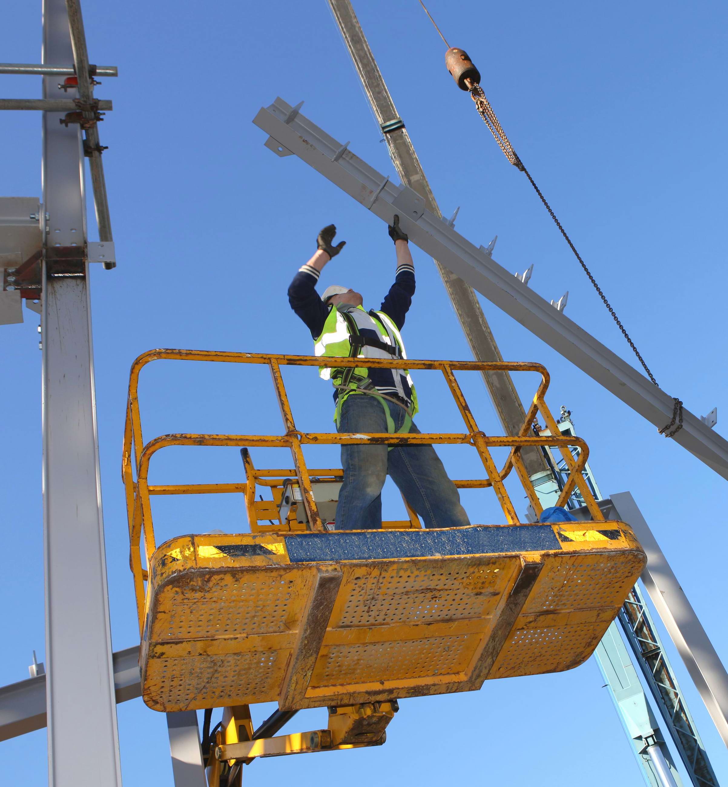 Construction worker on a scaffold