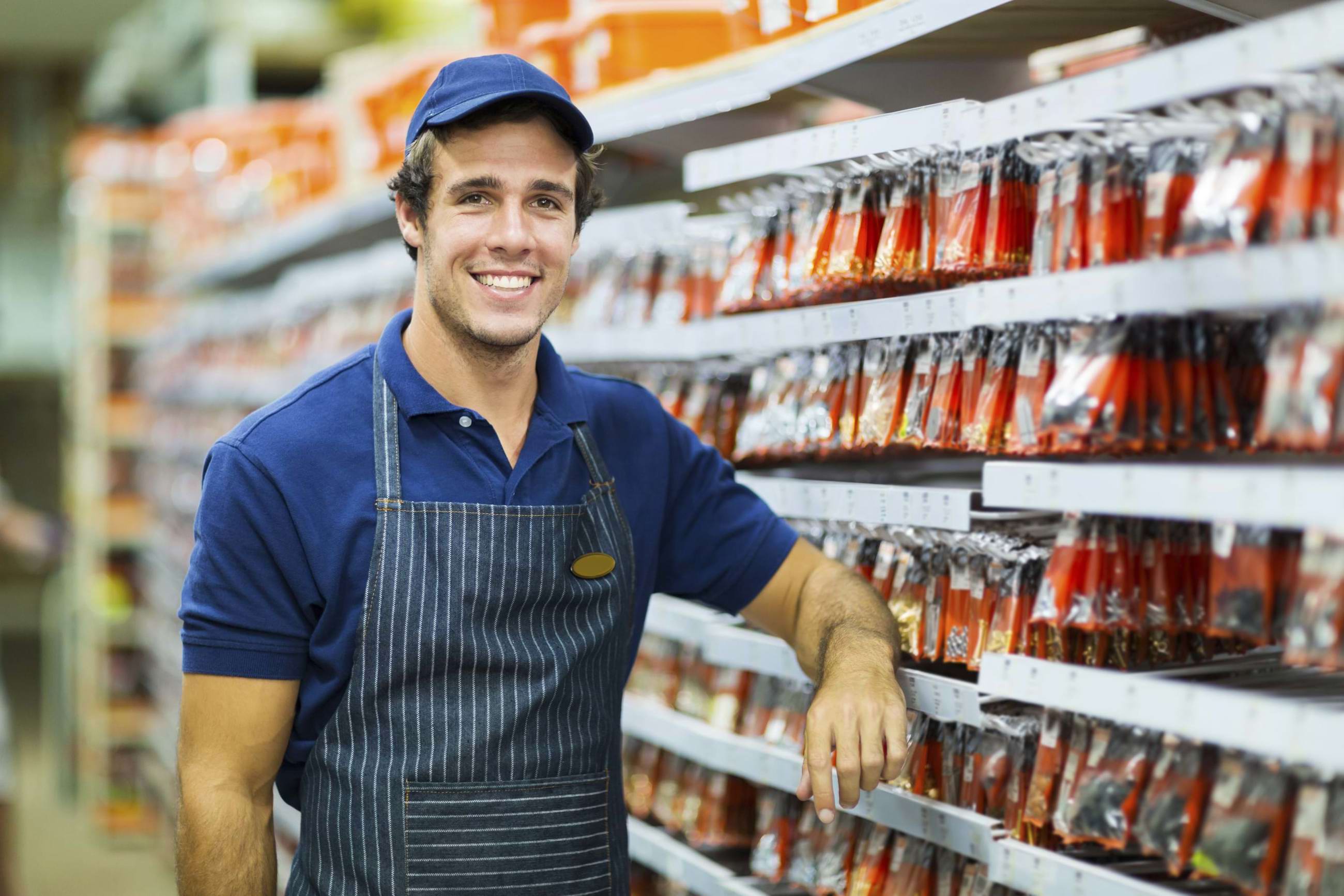 Young hardware store worker