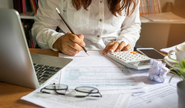 Woman Doing Paperwork